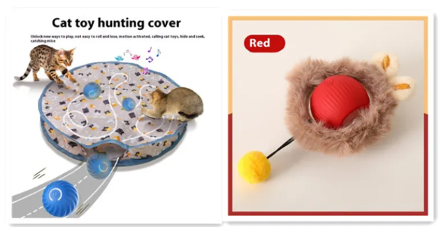 PurrPlay Rollender Katzenspielball