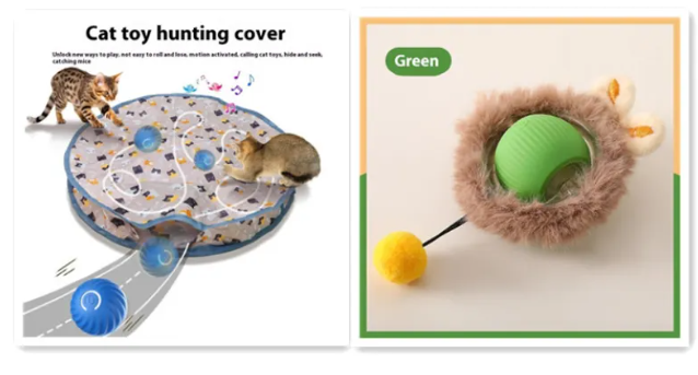 PurrPlay Rollender Katzenspielball