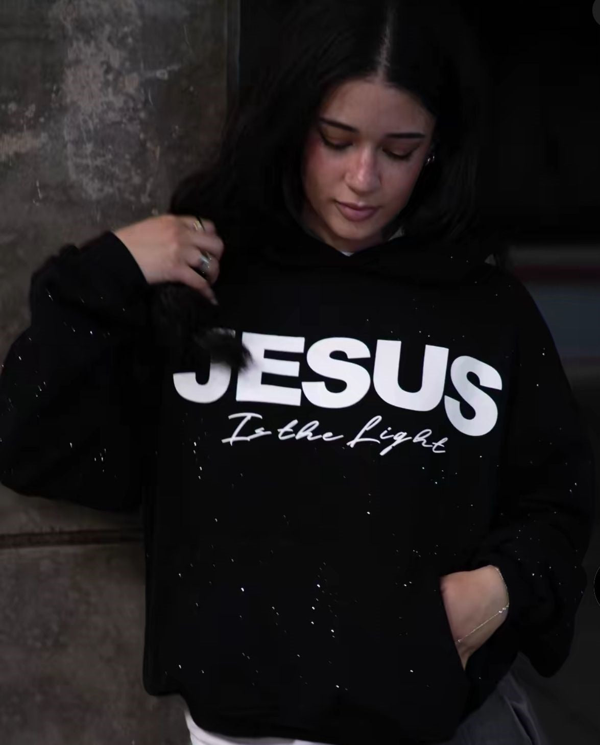 Pullover Rundhals Kapuzen-Sweatshirt